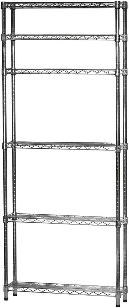 Shelving Inc. 8" d x 30" w x 72" h Chrome Wire Shelving by ShelvingInc