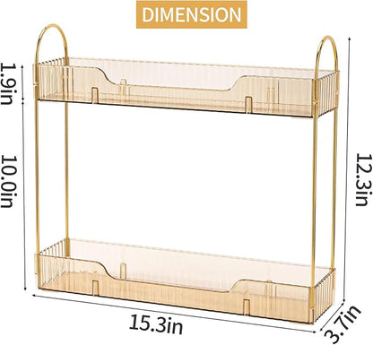 Bathroom Countertop Organizer, 2-Tier Slim Vanity Storage Rack - Image 6