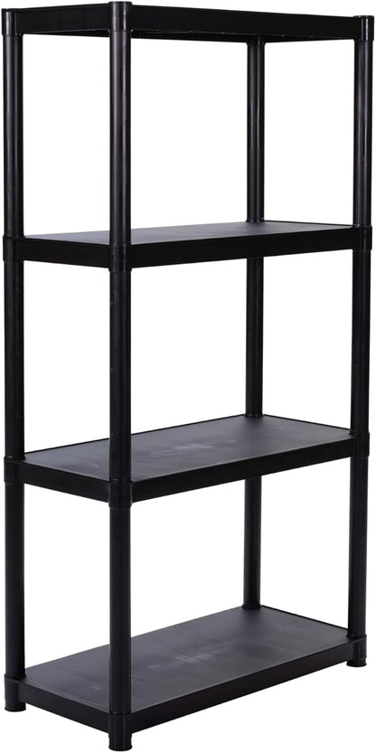 4-Shelf Plastic Storage Shelving Unit, Freestanding Organizer Utility Rack - Image 9