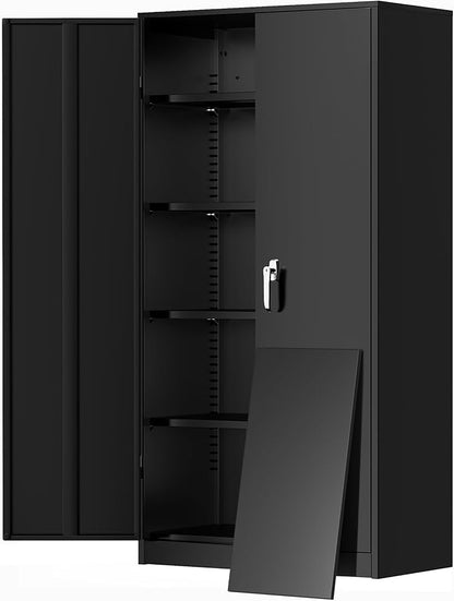 Greenvelly Metal Garage Storage Cabinet, 72” Lockable Storage Cabinet by Greenvelly