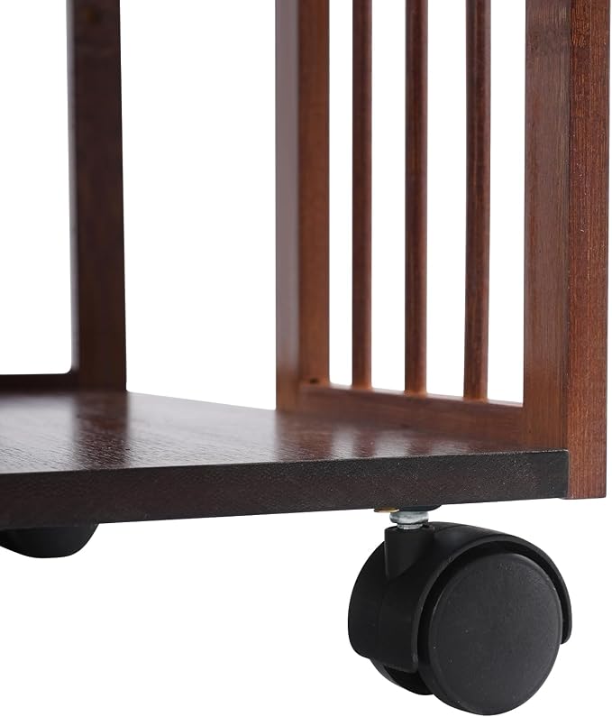 Rotating Bookshelf Tower, 360 Display 6 Tier Spinning Bookcase, Bamboo - Image 8