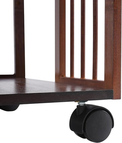 Rotating Bookshelf Tower, 360 Display 6 Tier Spinning Bookcase, Bamboo - Image 8