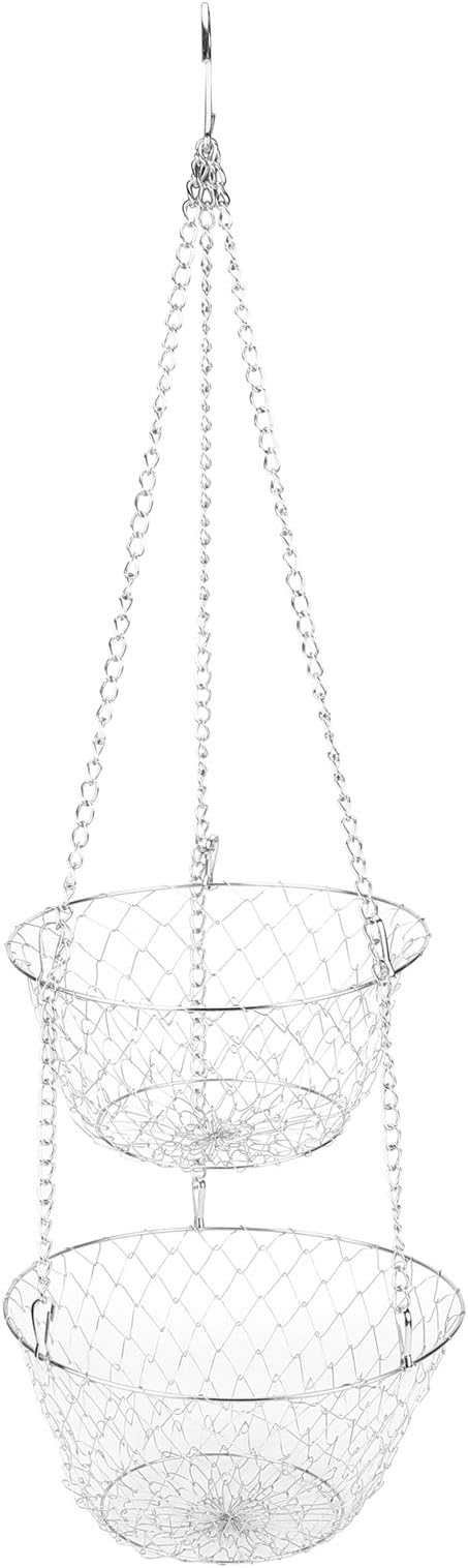 3‑tier Hanging Basket, Hanging Fruit and Vegetable Basket, Heavy Duty Wire - Image 9