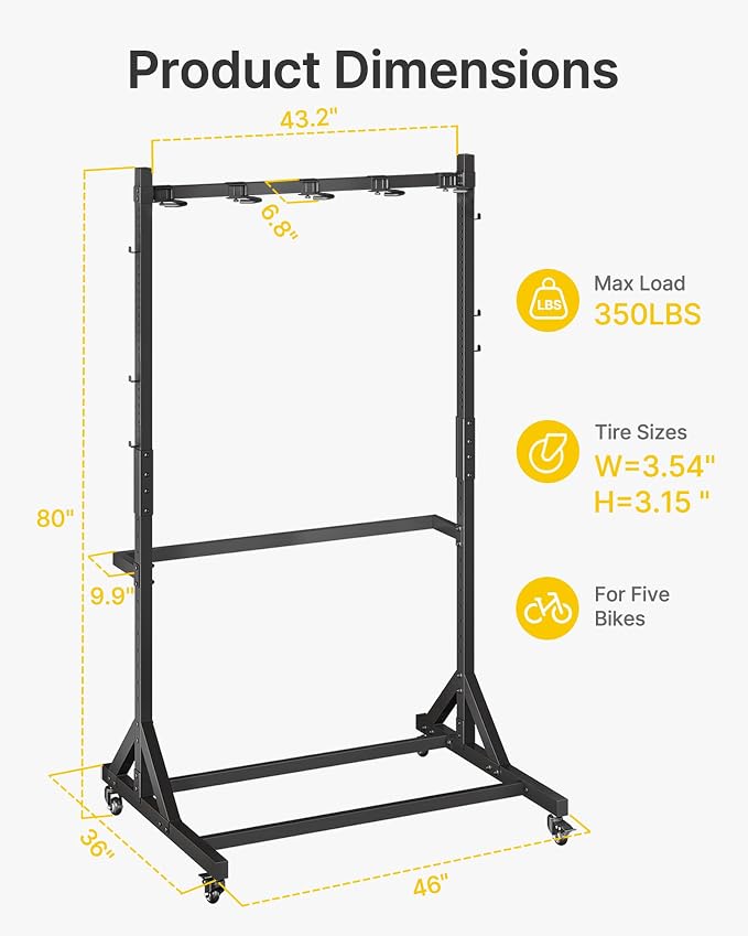 monTEK Freestanding Bike Storage Rack - Image 7
