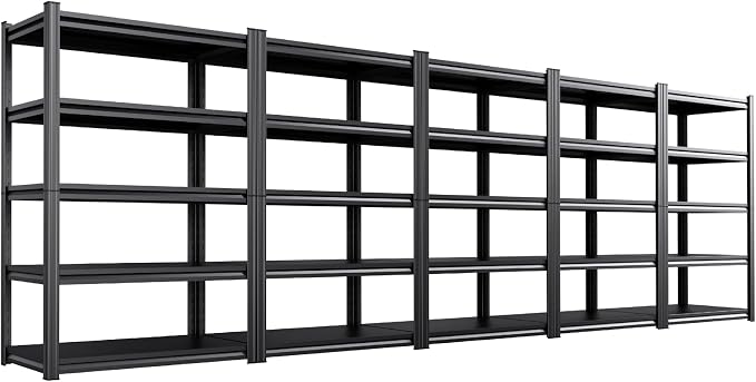 Set of 5 Heavy Duty Garage Shelving Unit, 71.2" H x 35.4" W x 16" D, 5-Tier by AOAORGG