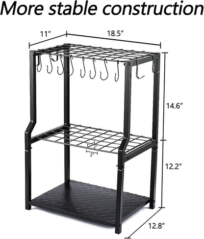YueTong Garden Tool Organizer Heavy Duty, Yard Tool Tower Rack, Garage Storage - Image 5