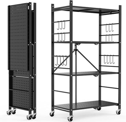 Himix 4-Tier Foldable Storage Shelf by Himix