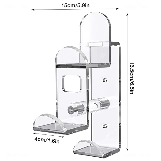 NiHome Clear Acrylic Game Controller Wall Hanger Stand, Dual Gamepad Controller - Image 7