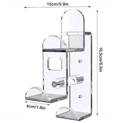 NiHome Clear Acrylic Game Controller Wall Hanger Stand, Dual Gamepad Controller - Image 7