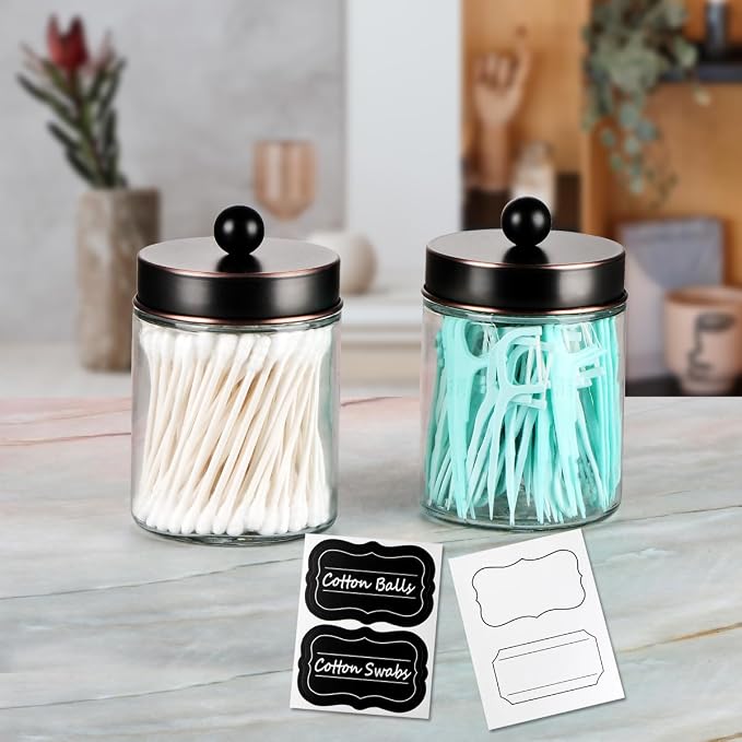 Amolliar Apothecary Jars Bathroom Storage Organizer - Image 2