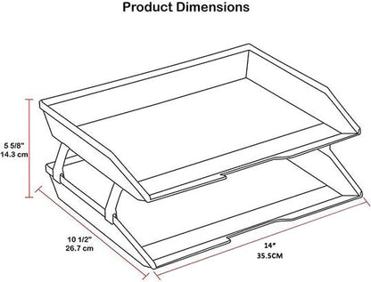 Acrimet Facility 2 Tier Letter Tray, Side Load, Letter Size/A4, Desktop File - Image 7