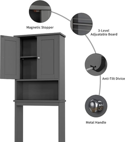 Shintenchi Over the Toilet Storage Cabinet, Bathroom Shelf Organizer - Image 7