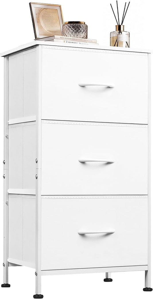 WLIVE Small Dresser Nightstand for Bedroom, 3 Drawers, Compact nightstand by WLIVE
