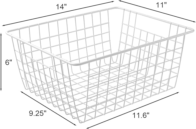14" Upright Freezer Storage Baskets, Bathroom Organizing - Image 2