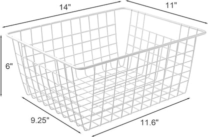 14" Upright Freezer Storage Baskets, Bathroom Organizing - Image 2