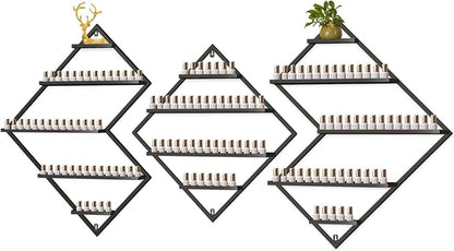 EBANKU Metal Wall Mounted Nail Polish Storage Racks by EBANKU