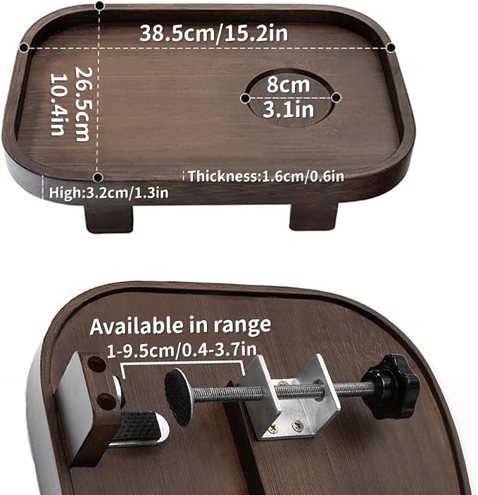 Bedside Caddy, Clip-on Wooden Bedside Shelf - Image 2