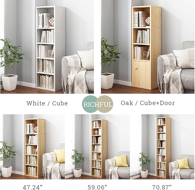 IOTXY Small Narrow Corner Bookcase - Image 7