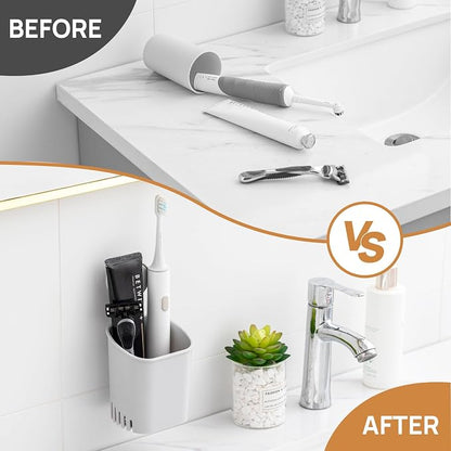 LEVERLOC Powerful Suction Cup Toothbrush Holder, Drill-Free Wall Shower Holder - Image 5