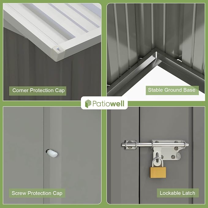 Patiowell 10 x 8 FT Outdoor Storage Shed - Image 8