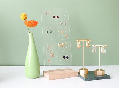 GemeShou Beech earring display for selling jewelry, wooden earring holder for - Image 7