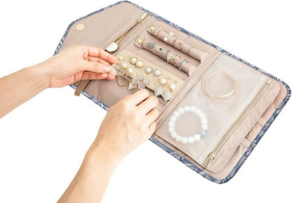 BAGSMART Travel Jewellery Organiser Roll Foldable Jewelry Case - Image 9