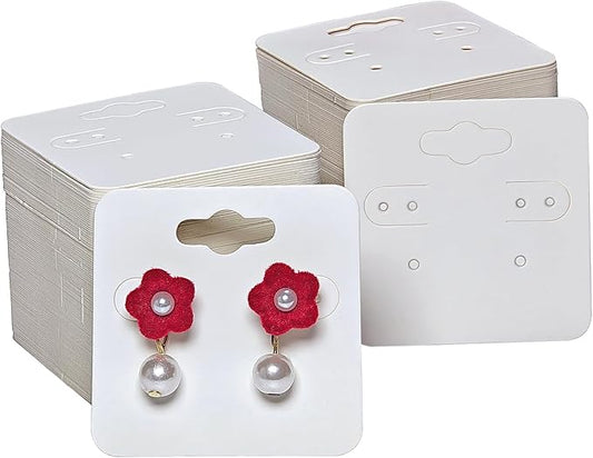 hitsuki White Earring Cards for Selling Jewelry Earring Display Cards by hitsuki