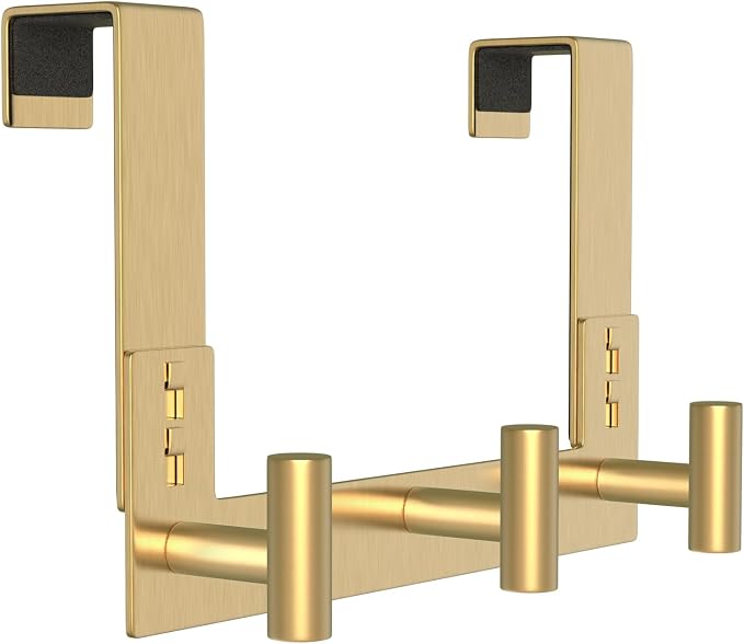 PMMASTO Over The Door Hooks, Fits 1-3/4" Thick Door No Drill Hooks by PMMASTO