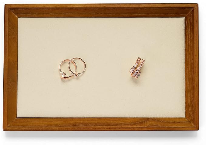Oirlv Solid Wood Small Jewelry Tray Trade Showcase Countertop Jewelry Display by Oirlv