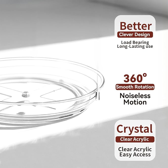 2 Pack Lazy Susan Turntable Organizer - Image 8