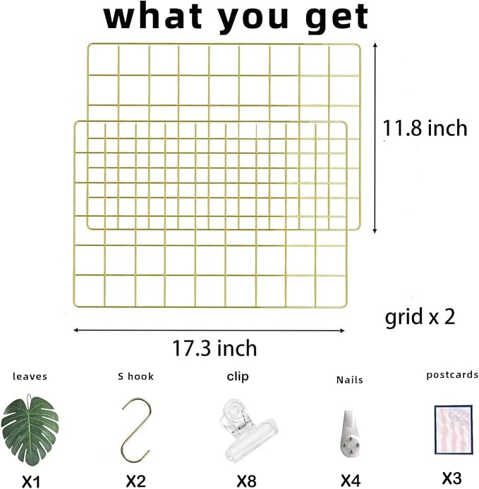 Grid Wire Board, for Memo Picture Panel Wall Decoration for Room Office Mat - Image 2