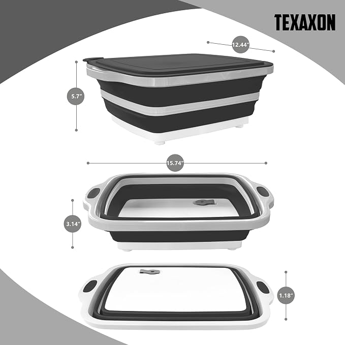 8L/16L BBQ Prep Tub with Cutting Board, Lid & Complimentary Mitts/Gloves – - Image 4