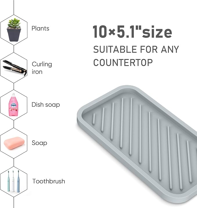 EG-SIPRO Kitchen Sink Organizer Tray, Sponge Holder - Image 4