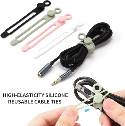 UMUST Silicone Cable Ties, Reusable Cable Management Organizer, Cable Straps - Image 4