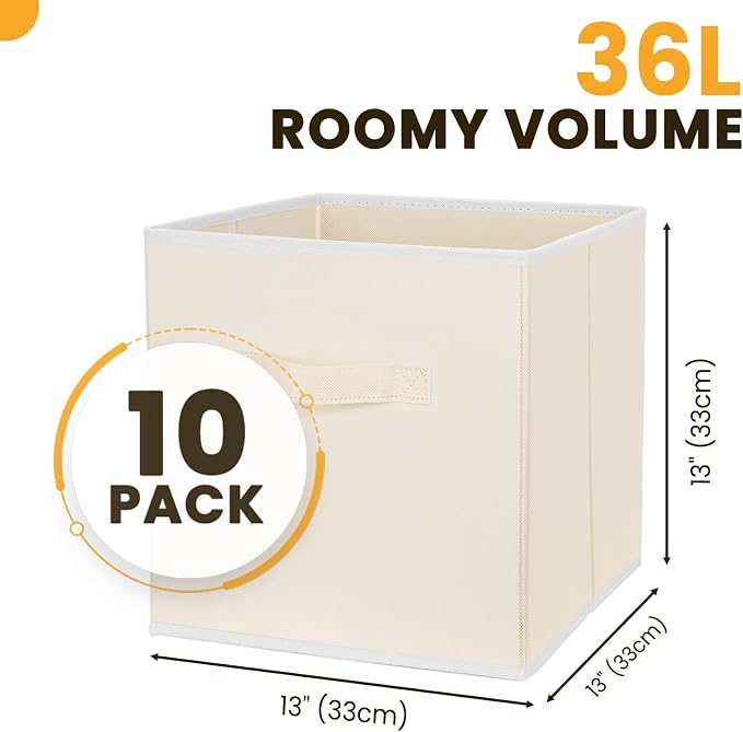 Criusia Large Storage Cubes, 13 Inch Cube Storage Bins - Image 2