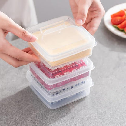 2Pack Sliced Cheese Container for Fridge, Flip Lid Clear Butter Block Cheese - Image 6