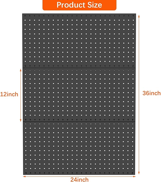 TORACK 3 PCS Metal Pegboard Panels - Image 3