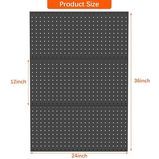 TORACK 3-Pack 12x24 inch Metal Pegboard Panels - Image 3
