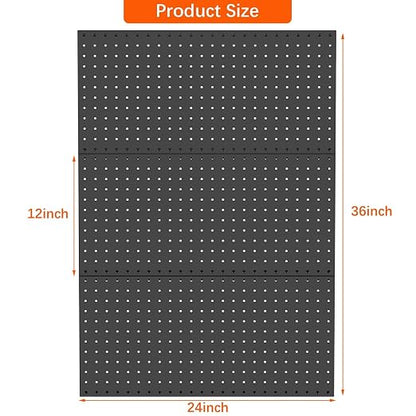 TORACK 3-Pack 12x24 inch Metal Pegboard Panels - Image 3
