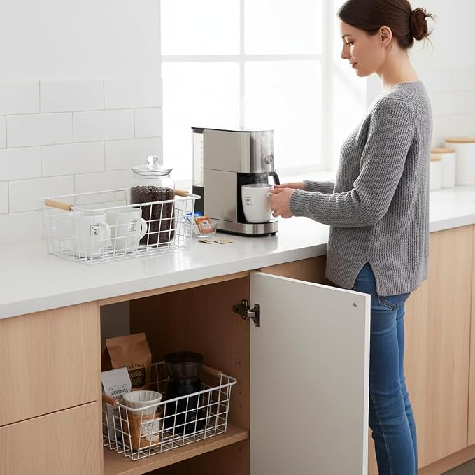 LeleCAT white wire baskets for organizing - Image 5