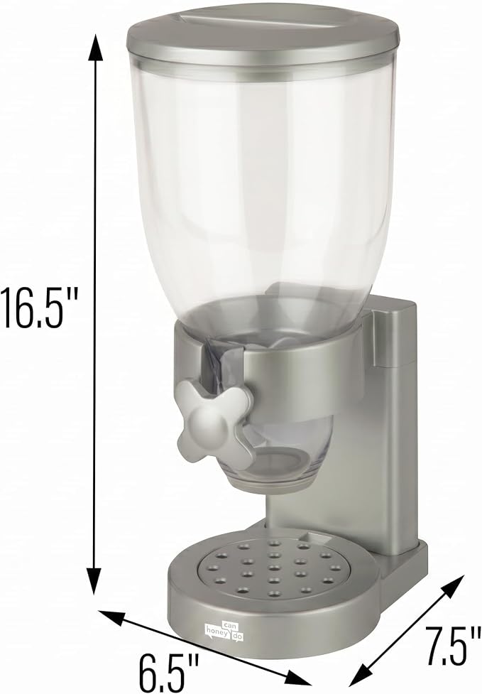 Honey-Can-Do Zevro Indispensable Single Dry Food Dispenser – Countertop Cereal - Image 8