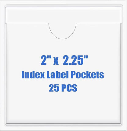 Origin-Joy 25 PCS Self-Adhesive Index Label Pockets by Origin-Joy