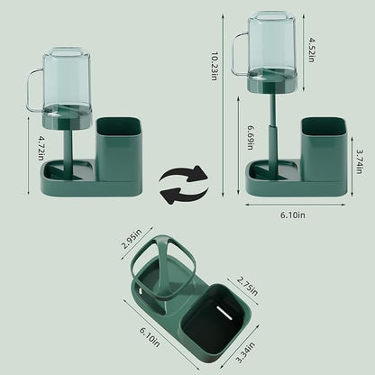 Toothbrush Holder with Cup/Cover Contains 2 Slots, Bathroom Counter Organizer - Image 4