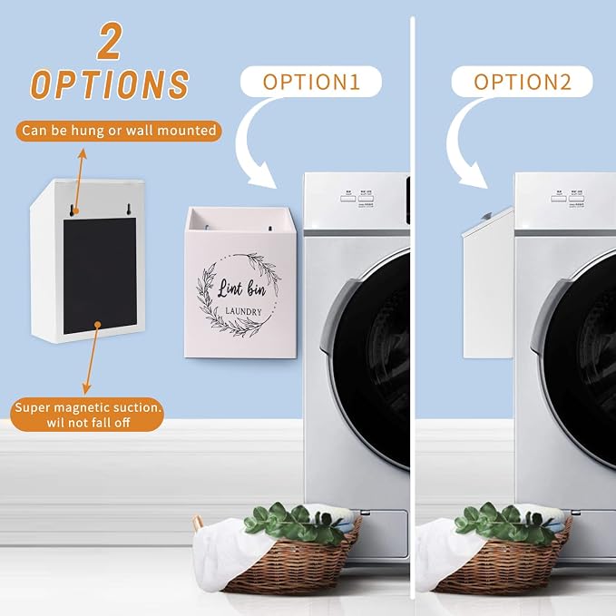 Magnetic Lint Bin and Dryer Sheet Holder Set - Image 6