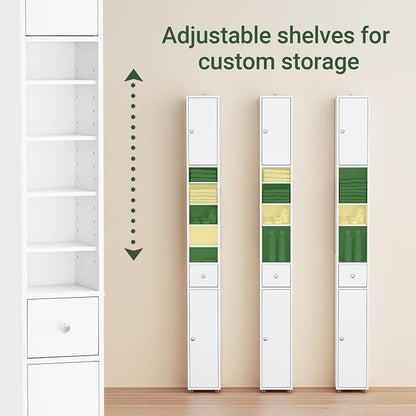 SoBuy Narrow Bathroom Storage Cabinet, 7.8 x 7.8 x 70.8 in, Slim Storage - Image 8
