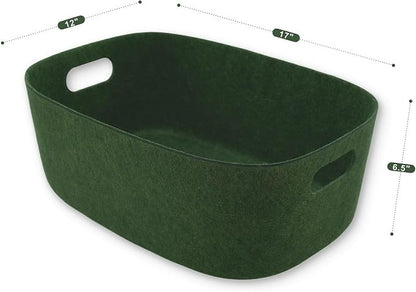 Welaxy Large Storage Basket Felt Open Desk Organize bin Shelf baskets - Image 7