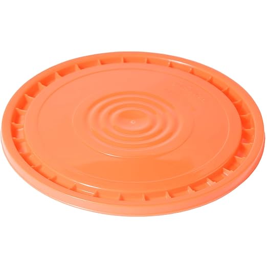 Meranti Reusable Easy Peel 3.5, and 7 Gallon Bucket Lid | Food Grade | Orange by MerantiHomeGarden
