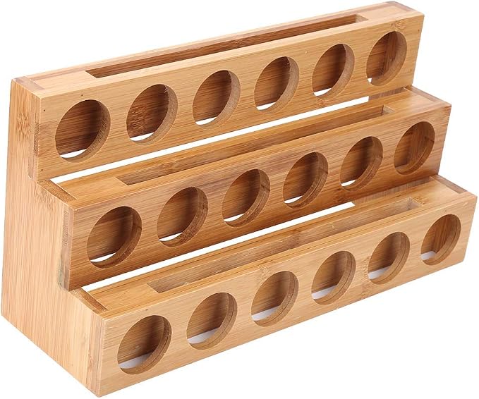 3 Tier Essential Oil Holder Stand, 1.4in Hole Diameter Wood Cosmetic Storage - Image 7