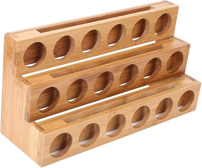 3 Tier Essential Oil Holder Stand, 1.4in Hole Diameter Wood Cosmetic Storage - Image 7