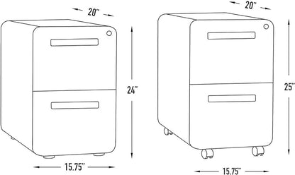 Laura Davidson Furniture Stockpile 2 Drawer Mobile File Cabinet - Image 3